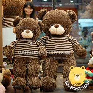 GẤU TEDDY LÔNG XOẮN ÁO LEN CHOCO GẤU TEDDY LÔNG XOẮN ÁO LEN CHOCO