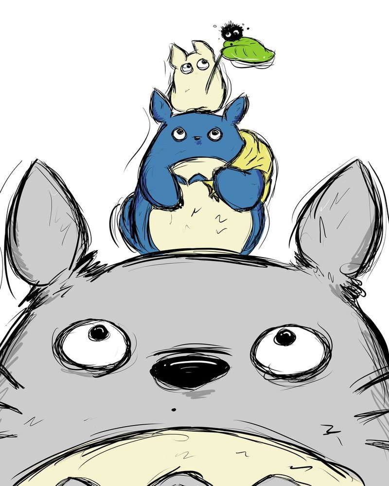 Tô màu Totoro Cute Nhất  Trang Tô Màu Cho Bé